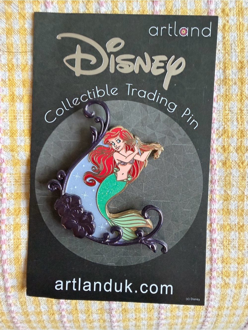 Disney Pin Artland Ariel Floral Series Little Mermaid LE 200 149546 dinglehopper